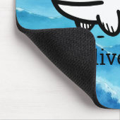 かわいいベビークジラ – かわいいズシークリーチャーラインアート マウスパッド (コーナー)