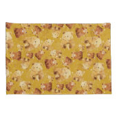 かわいいベビークマのパターン黄色 枕カバー (裏面-右)