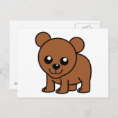 かわいいベビークマの漫画 ポストカード (正面/裏面)