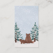 かわいいベビークマ冬の本ベビー エンクロージャーカード (裏面)