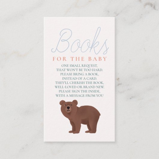 かわいいベビークマ冬の本ベビー エンクロージャーカード (正面)