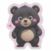 かわいいベビークマ シール (正面)