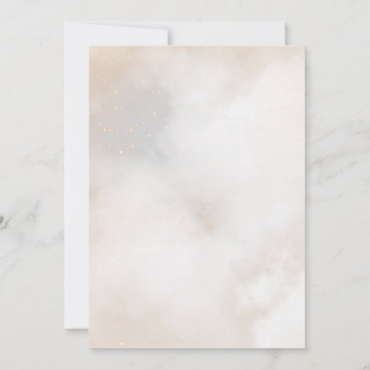 かわいいベビークマ | 水彩少女の赤ちゃんシャワー 招待状 (裏面)