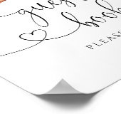 かわいいベビークマeucalyptus赤ちゃんシャワーゲストブック ポスター (角)