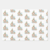 かわいいベビークリスマスラッピング紙 ラッピングペーパーシート (正面)