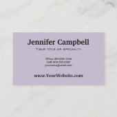 かわいいベビーグレーウルフアップと花 名刺 (裏面)