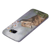 かわいいベビーグレーウルフアップと花 Case-Mate iPhoneケース (下部)