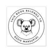 かわいいベビーコアラこの本はキッズネームに属している セルフインキングスタンプ (デザイン)