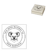 かわいいベビーコアラこの本はキッズネームに属している ラバースタンプ (押印)