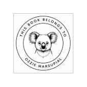 かわいいベビーコアラこの本はキッズネームに属している ラバースタンプ (インプリント)