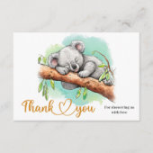 かわいいベビーコアラサンキューカード エンクロージャーカード (正面)