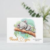 かわいいベビーコアラサンキューカード エンクロージャーカード (スタンド正面)