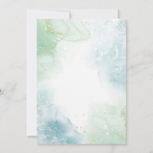 かわいいベビーコアラベビーシャワー招待状 (裏面)