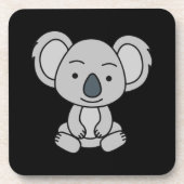 かわいいベビーコアラ座ってスマイル コースター (正面)