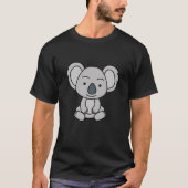 かわいいベビーコアラ座ってスマイル Tシャツ (正面)
