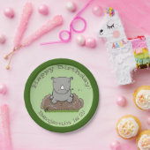 かわいいベビーサイパーソナライズされたの漫画の誕生日 ペーパープレート (パーティー)