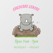 かわいいベビーサイ漫画イラストレーション ウィンドウサイン (シート)