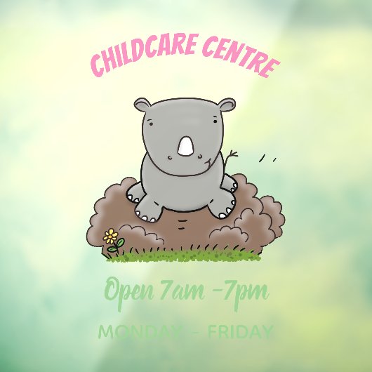 かわいいベビーサイ漫画イラストレーション ウィンドウサイン (シート3)