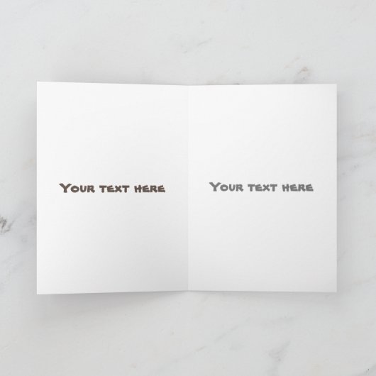 かわいいベビーサイ漫画イラストレーション カード (内部)