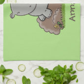 かわいいベビーサイ漫画イラストレーション キッチンタオル (折り畳み)