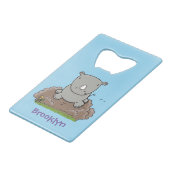 かわいいベビーサイ漫画イラストレーション クレジットカード栓抜き (正面アングル)