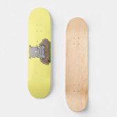 かわいいベビーサイ漫画イラストレーション スケートボード (正面)