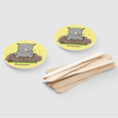 かわいいベビーサイ漫画イラストレーション ハンドファン (組立なし)