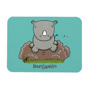 かわいいベビーサイ漫画イラストレーション マグネット