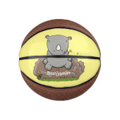 かわいいベビーサイ漫画イラストレーション ミニバスケットボール (正面)