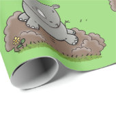 かわいいベビーサイ漫画イラストレーション ラッピングペーパー (ロールコーナー)