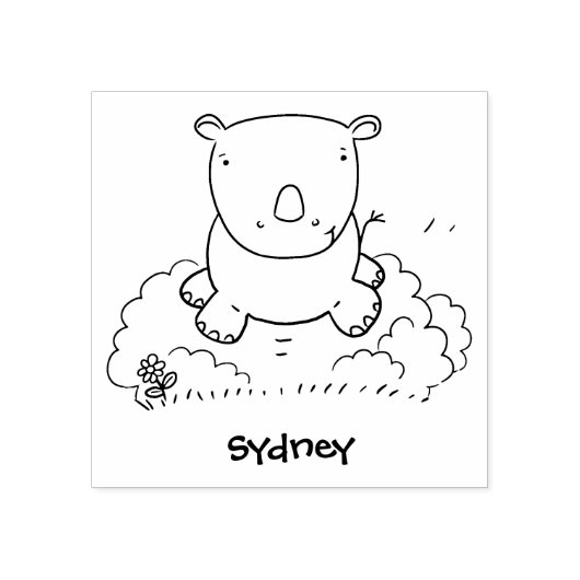 かわいいベビーサイ漫画イラストレーション ラバースタンプ (インプリント)