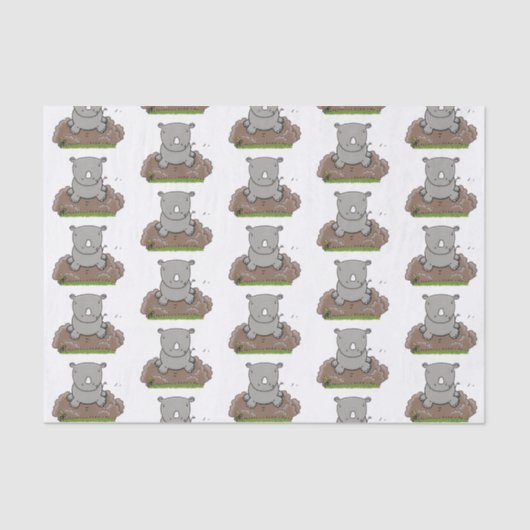 かわいいベビーサイ漫画イラストレーション 薄葉紙 (正面)