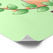 かわいいベビーサファリタイガーパーソナライズされたポスター ポスター (角)