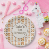 かわいいベビーサファリ動物 ペーパープレート (パーティー)