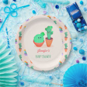 かわいいベビーサボテンとママ赤ちゃんシャワー ペーパープレート (パーティー)