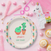 かわいいベビーサボテンとママ赤ちゃんシャワー ペーパープレート (パーティー)