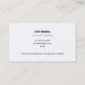 かわいいベビーサルおしゃぶり水玉模様 名刺 (裏面)