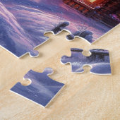 かわいいベビーサンタクロースダンスクリスマスイブ ジグソーパズル (側面)