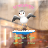 かわいいベビーサンドパイパー漫画イラストレーション ウィンドウサイン (シート2)