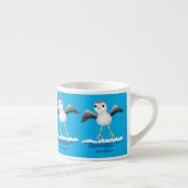 かわいいベビーサンドパイパー漫画イラストレーション エスプレッソカップ (右)