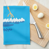 かわいいベビーサンドパイパー漫画イラストレーション キッチンタオル (四つ折り)