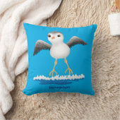 かわいいベビーサンドパイパー漫画イラストレーション クッション (ブランケット)