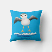 かわいいベビーサンドパイパー漫画イラストレーション クッション (裏面)