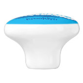 かわいいベビーサンドパイパー漫画イラストレーション セラミックノブ (側面)