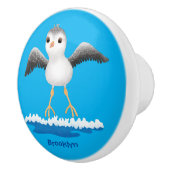 かわいいベビーサンドパイパー漫画イラストレーション セラミックノブ (右)