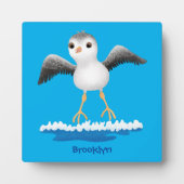 かわいいベビーサンドパイパー漫画イラストレーション フォトプラーク (正面)