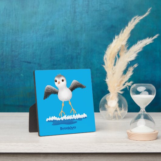 かわいいベビーサンドパイパー漫画イラストレーション フォトプラーク (インサイチュ)