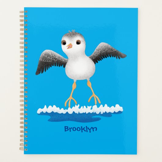 かわいいベビーサンドパイパー漫画イラストレーション プランナー手帳 (正面)