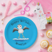 かわいいベビーサンドパイパー漫画イラストレーション ペーパープレート (パーティー)