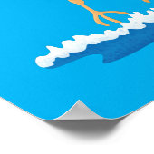 かわいいベビーサンドパイパー漫画イラストレーション ポスター (角)